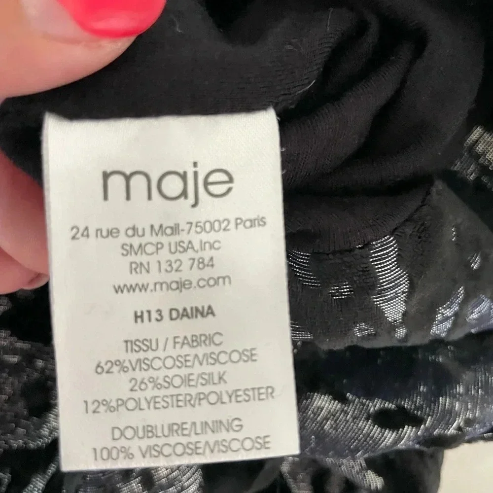 Maje jacquard metallic mini skirt